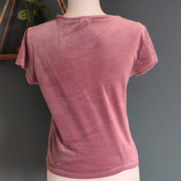 Garage Mauve Velour Top - Picture 4 of 8